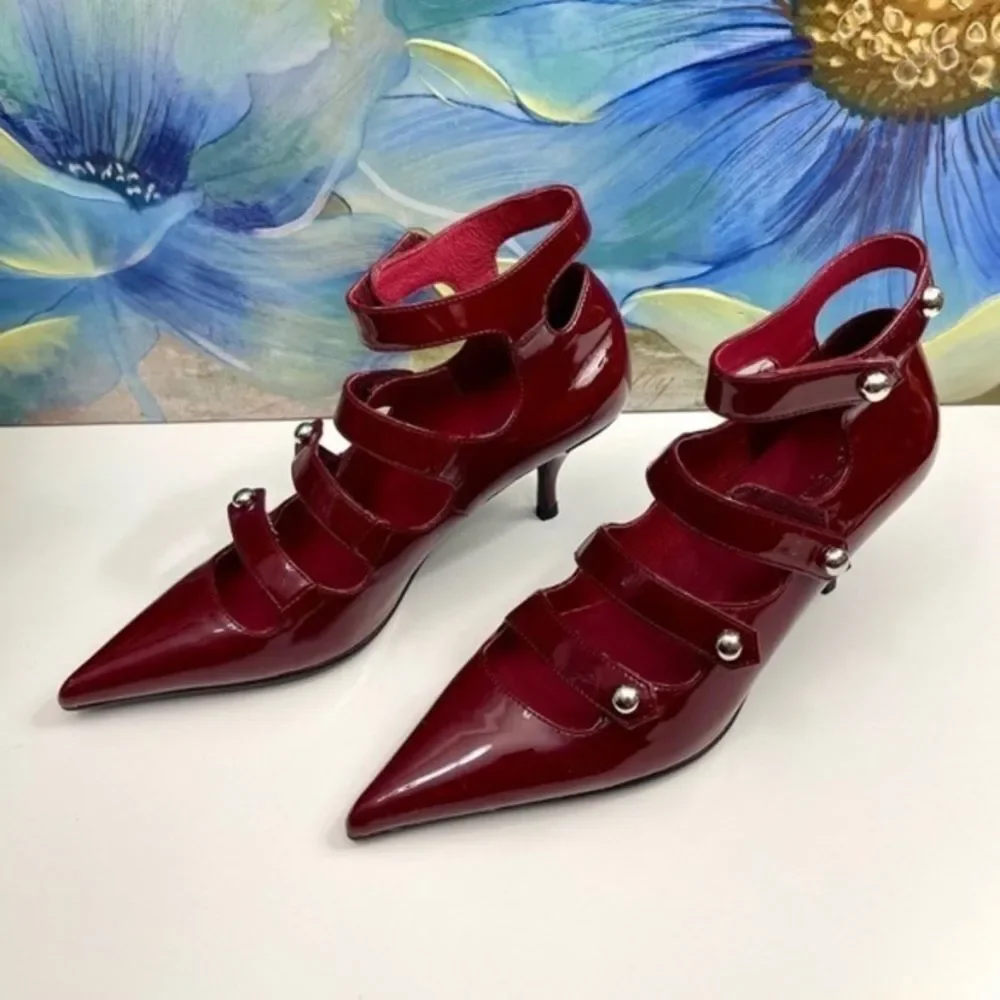 New JEFFREY CAMPBELL Pump In Cherry Red Patent Size 6